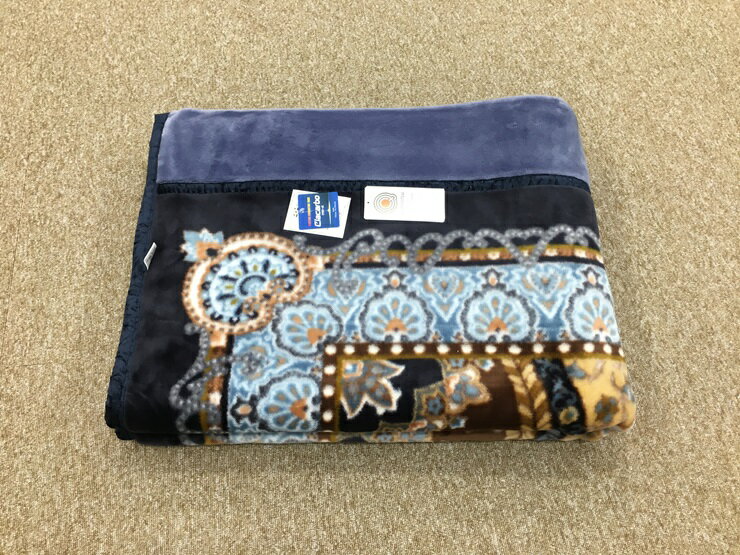 【ふるさと納税】日本製 アクリル マイヤー毛布 シングル ブルー 1枚 (新合繊2枚合わせ毛布)N-YO-2700BL [3665]