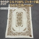 【ふるさと納税】なめらかタッチ シルク100% ジャカード織シルク毛布(毛羽部分)約140×200cm(シングルサイズ)FNM020(3)
