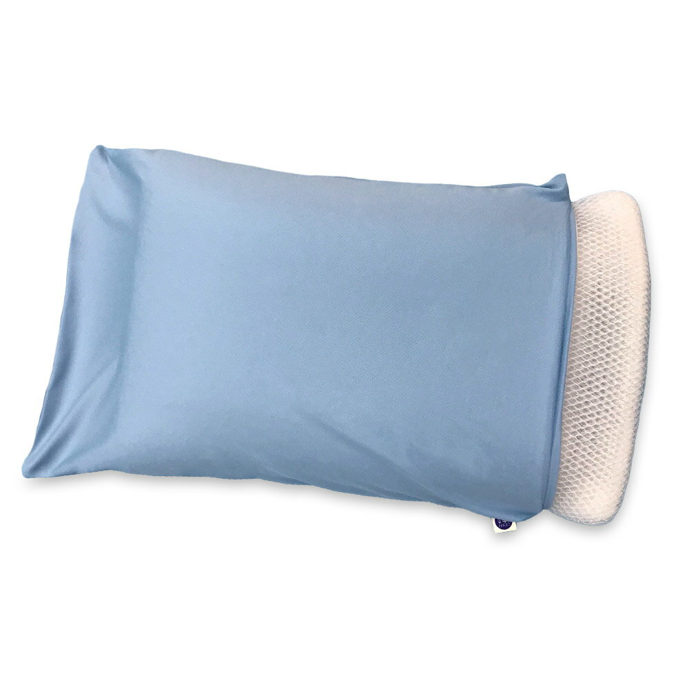 【ふるさと納税】空気が流れる枕 枕カバー ブルー2枚付き [0355]