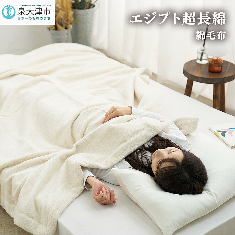 エジプト超長綿 綿毛布 セミダブル 160×200cm C555SD ナチュラル系 [4578]