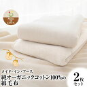 【ふるさと納税】メイド・イン・アース 純オーガニックコットン100%の綿毛布【2枚セット】