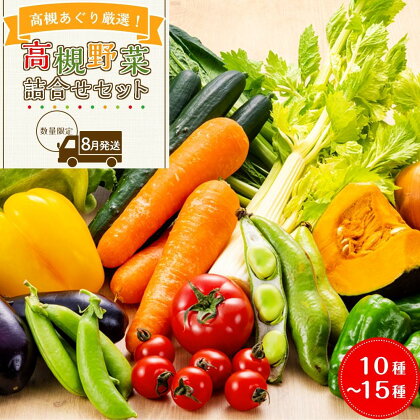 【数量限定・先行予約8】厳選！旬を味わう高槻野菜詰合せセット（10種～15種）【2024年8月発送】 | 野菜 果物 やさい くだもの フルーツ 旬 特別栽培農作物 農家飯 あぐり飯 食育 詰め合わせ