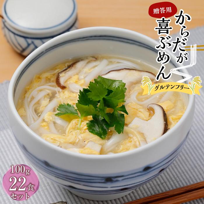 からだが喜ぶ米粉麺 100g 22食セット 贈答用 グルテンフリー 米粉使用!