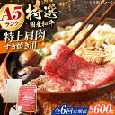 【ふるさと納税】【全6回定期便】国産和牛特上肩すき焼き用 600g特上 肩肉 お肉 牛肉 肉 すき焼き ギフト 大阪府高槻市/株式会社ミートモリタ屋[AOAI0...