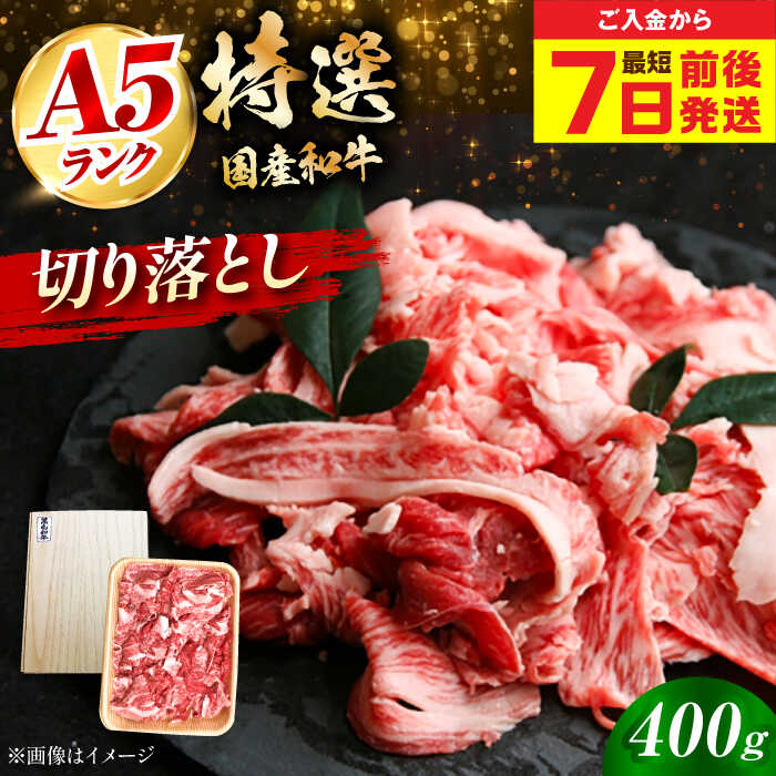 【ふるさと納税】【最短7日前後発送】国産和牛切落し 400g 冷凍 肉 お肉 牛肉 和牛 黒毛和牛 国産 国産牛 牛バラ バラ肉 バラ肉 切り落とし すき焼き すきやき カレー 肉じゃが 牛丼 大阪府高槻市/株式会社ミートモリタ屋[AOAI045]