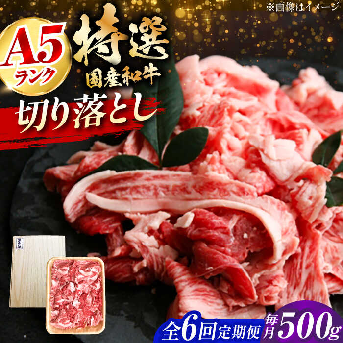 【ふるさと納税】【全6回定期便】国産和牛切落し 500g 冷凍 肉 お肉 牛肉 和牛 黒毛和牛 国産 国産牛 牛バラ バラ肉 バラ肉 切り落とし すき焼き すきやき カレー 肉じゃが 牛丼 大阪府高槻市/株式会社ミートモリタ屋[AOAI051]
