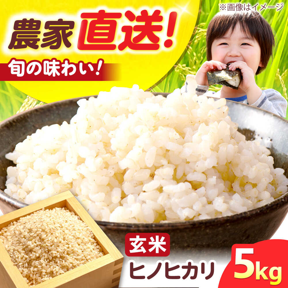 R7年度産 新米 ヒノヒカリ 玄米 5キロ 5kg お米 米 コメ ごはん ご飯 げんまい 大阪府高槻市/高槻あぐり[AOCS031]
