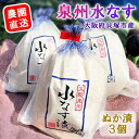 【ふるさと納税】<先行予約>北野農園 泉州水なすぬか漬3個