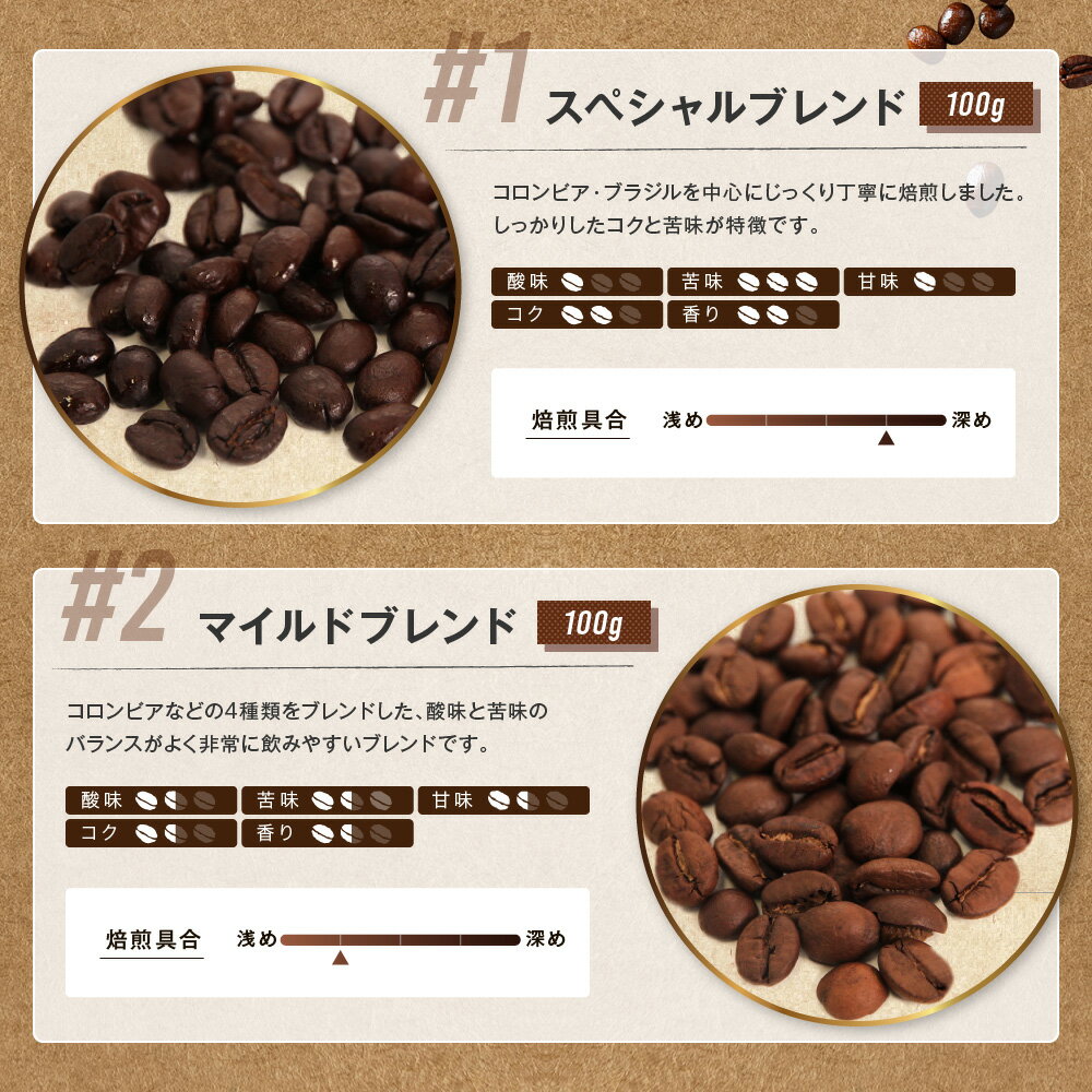 【ふるさと納税】[お試しセット／豆] コーヒー100g×4種 [ゴールド珈琲 大阪府 守口市] [2277]