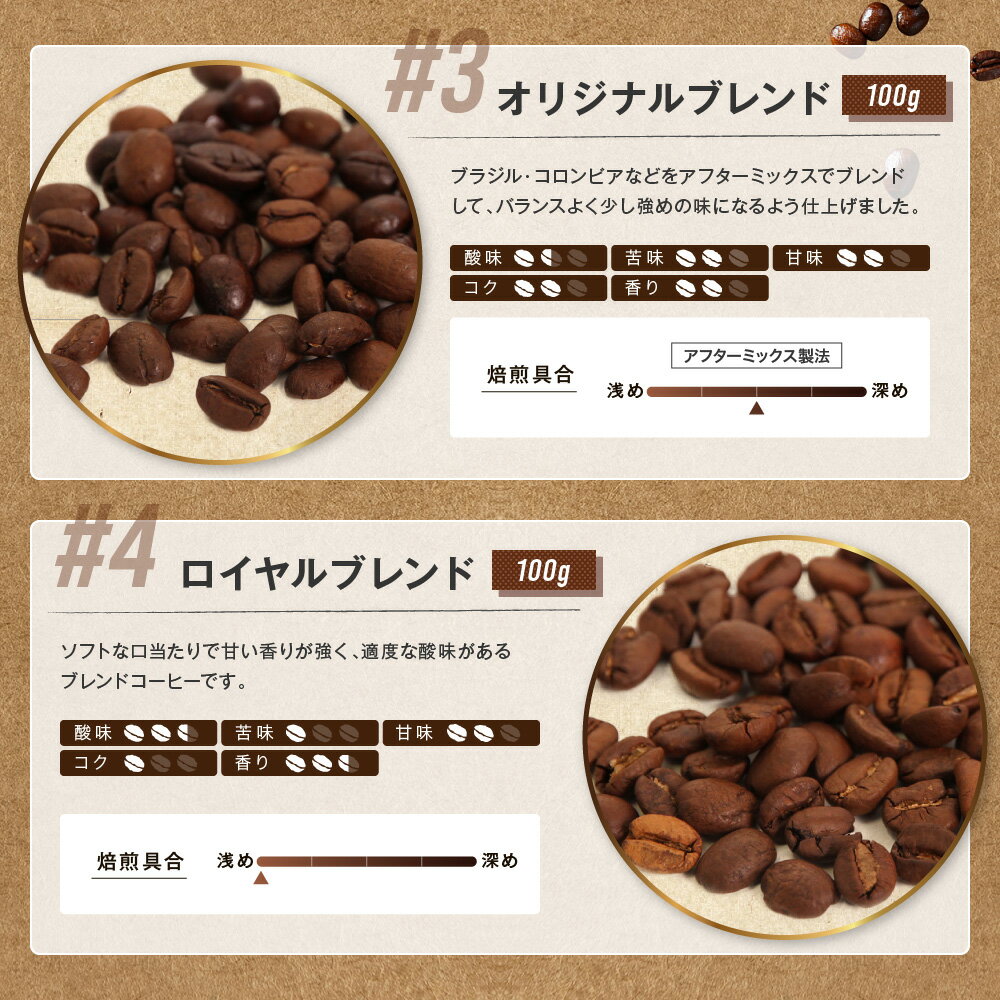 【ふるさと納税】[お試しセット／豆] コーヒー100g×4種 [ゴールド珈琲 大阪府 守口市] [2277]