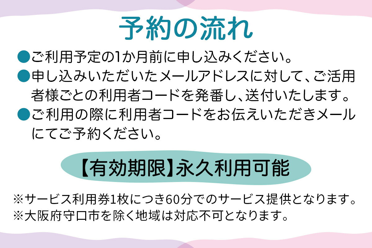 【ふるさと納税】★大阪府守口市限定★訪問看護チケット(60分)｜訪問看護 見守り チケット サービス利用券 利用券 [2433]