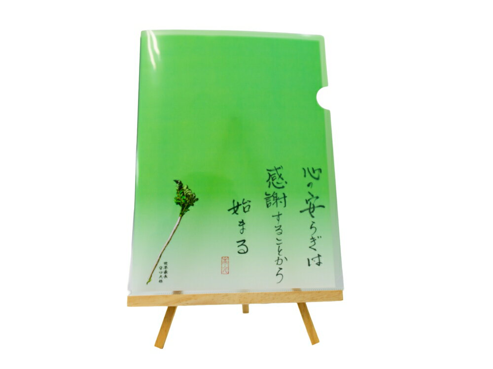 オールケアクリアファイルA4[心の安らぎは感謝することから始まる][2450]