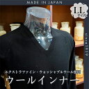 【ふるさと納税】CAMETARO メンズ ウールインナー Vネック ブラック LLサイズ【1136189】