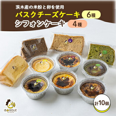 【ふるさと納税】バスクチーズケーキカップ6種類　シフォンケー