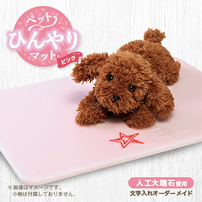 【ふるさと納税】【犬猫用】ペットひんやりマット 文字入れオーダーメイド ピンク【1505966】