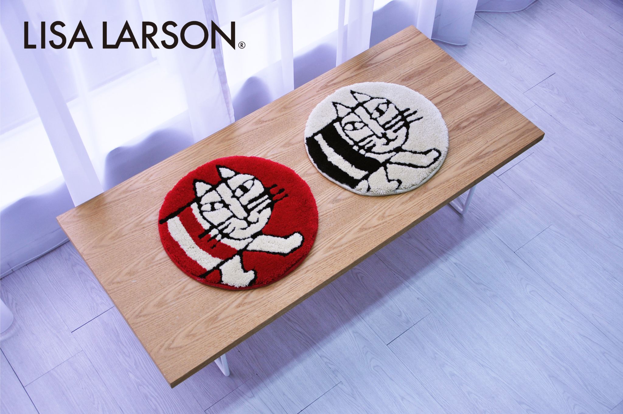 5色から選べるLISALARSON リサ・ラーソン チェアパッド35cm 丸 同色2枚セット