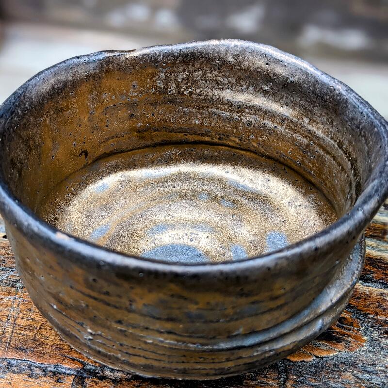 【ふるさと納税】陶芸家 番匠谷武作「焼き物」金釉ちぬの海茶碗