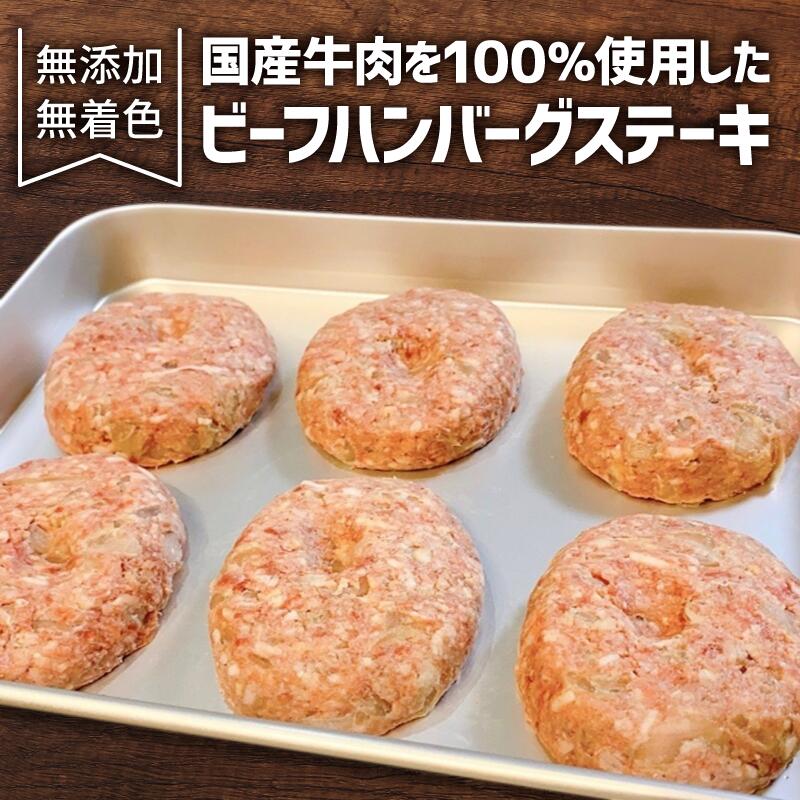 【ふるさと納税】国産牛肉100％ ハンバーグ お試し600g（150g×4）無添加 無着色 手作り