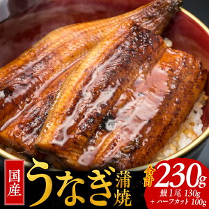 【ふるさと納税】＼訳あり／ 国産うなぎ お試し 230g ( 鰻1尾 130g+ ハーフカット 100g ) お試し ウナギ 無頭 炭火焼き 備長炭 手焼き 土用の丑の日