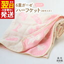 【ふるさと納税】\最短翌日〜5営業日以内発送/ ハーフケット ピンク 1枚 約140×100cm 6重ガーゼ 泉州南部織 babybear 日本製 綿100% ...