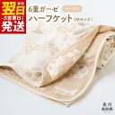 【ふるさと納税】＼最短5営業日以内発送／ ハーフケット ベージュ 1枚 約140×100cm 6重ガーゼ 泉州南部織 babybear 日本製 綿100% コットン ガーゼ ベビー キッズ 可愛い オールシーズン 洗濯可 毎日使い 泉佐野市 送料無料 中厚 1472匁 ギフト対応可 柔らかい 吸水力 速乾