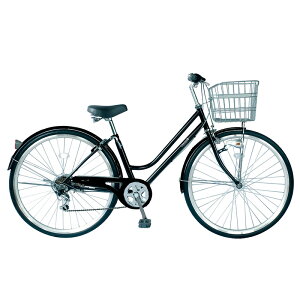 【ふるさと納税】ノーパンク 自転車 CHACLE シティサイクル 27インチ 6段変速 ブラック 黒...