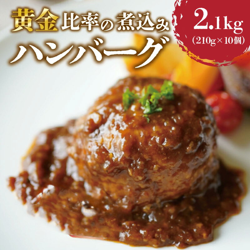 【ふるさと納税】【9月30日受付終了】期間限定 氷温(R)熟成肉 黄金比率煮込みハンバーグ 210g×10個（合計2.1kg） 肉の泉佐野のサムネイル