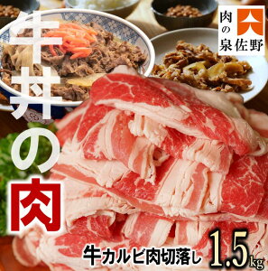 【ふるさと納税】牛カルビ肉 切り落とし 1.5kg 小分け 250g×6パック カルビ 牛肉 牛丼 米国産 氷温(R)熟成肉 アメリカ産 ショートプレート 精肉 熟成牛 氷温技術 切落し 甘味が強い 小分け包装 お弁当 おかず 食品 食べ物 お取り寄せ 冷凍 泉佐野市 送料無料 肉の泉佐野