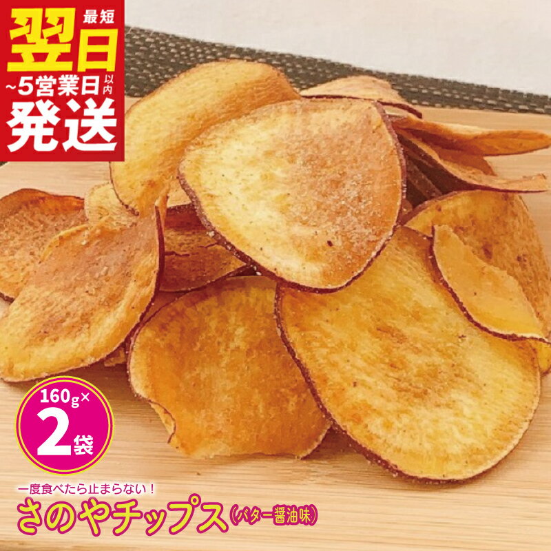 【ふるさと納税】＼最短5営業日以内発送／ さのやチップス（バター醤油味）160g×2パック 芋匠さのや 人気メニュー