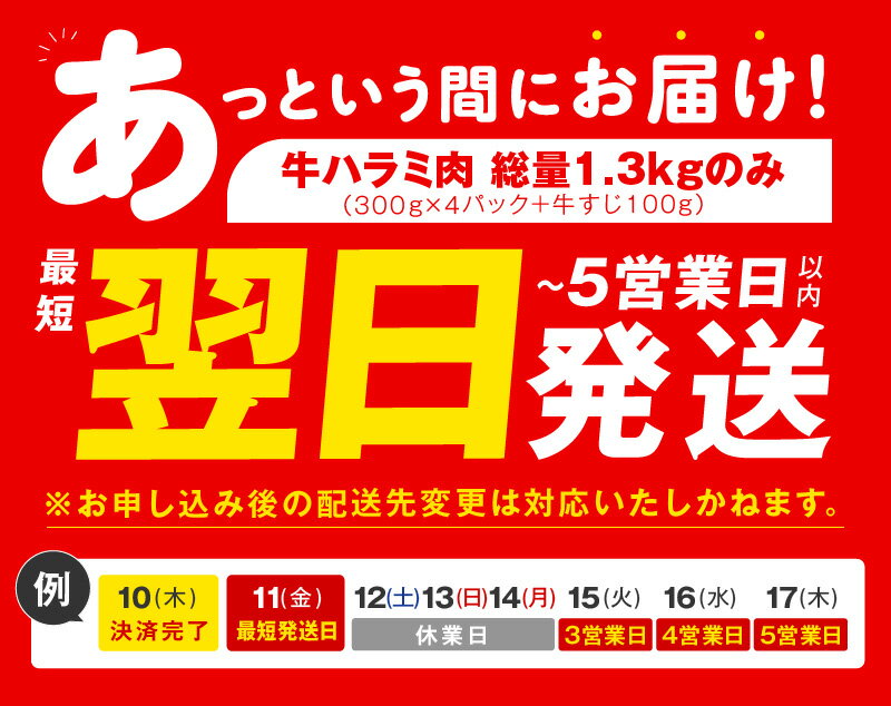 【ふるさと納税】＼最短5営業日以内発送／ ＼発送時期が選べる／ 訳あり 牛肉 牛 ハラミ タレ漬け 焼肉 BBQ 手切り加工 焼肉用 焼くだけ 簡単 肉厚 肉 牛ハラミ ジューシー 食品 肉の泉佐野 送料無料 泉佐野市 大阪府 3