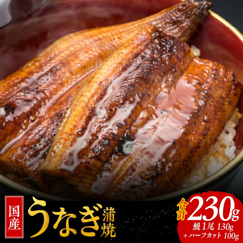 [土用の丑の日]国産うなぎ お試し 230g(鰻1尾 130g+ ハーフカット 100g)訳あり お試し ウナギ 無頭 炭火焼き 備長炭 手焼き 先行予約