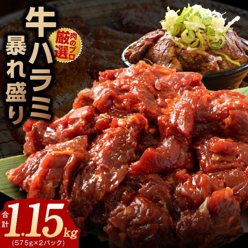 牛ハラミ 暴れ盛り 総量 1.15kg 小分け 牛肉 肉コンシェルジュ厳選 期間限定 大阪府 泉佐野市 送料無料 肉の泉佐野