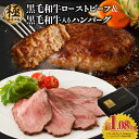 【ふるさと納税】\すぐ届く/ 黒毛和牛ローストビーフ 700g以上 & 国産黒毛和牛入り ハンバーグ 190g×2個 ギフト プレゼント に最適 肉の泉佐野