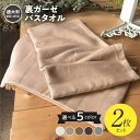 【ふるさと納税】選べるカラー 90×210 超大判裏 ガーゼ バスタオル 2枚 セット サミットホワイト / シュアラインベージュ / コカブラウン / ダーク...