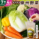 【ふるさと納税】旬の新鮮 野菜セット 7種以上 定期便 全4回 毎月配送 おまかせ ピクルスの素付き ファミリー向け 泉州野菜 旬の野菜 季節の野菜 詰め合わせ...