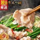 【ふるさと納税】 \最短翌日〜5営業日以内発送/ 国産 牛もつ鍋セット 9人前 ホルモン 塩こうじ スープセット 楽天限定 肉の泉佐野