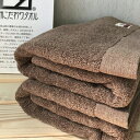 【ふるさと納税】コットンWバスタオル2枚(ブラウン)【泉州こだわりタオル】 ※ 厚手 パイル 上質 吸水力 単色 新生活 新生活応援