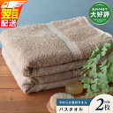 【ふるさと納税】 ヒオリエ バスタオル 2枚 【最強翌日配送】 柔らか泉州タオル ライトブラウン 泉州タオル 中厚 約900匁 パイル 無地 吸水力 速乾 柔ら...