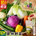 【ふるさと納税】\最短翌日〜5営業日以内発送/ 季節の泉州野菜 10種以上 おまかせ セット ピクルスの素 2袋付き 新鮮 旬の野菜 野菜 詰め合わせ 忙しい方...