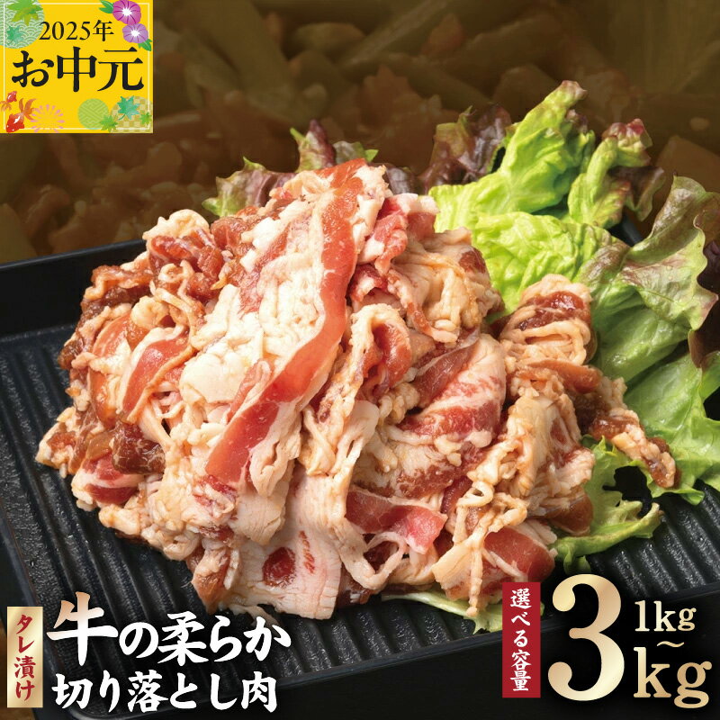 牛肉 カルビ 切り落とし タレ漬け 合計 1kg / 1.5kg / 2kg / 2.5kg / 3kg 味付け 小分け 焼くだけ 簡単調理 牛 肉 お肉 生姜醤油 特製タレ 便利 おかず ご飯のお供 お取り寄せ お取り寄せグルメ 大阪府 泉佐野市 送料無料 肉の泉佐野