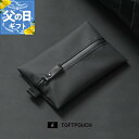 【ふるさと納税】\最短7営業日以内発送/ タフトポーチ ブラック Mサイズ センターファスナー 約150mm×110mm ガジェット デジタル周辺機器 収納 小...