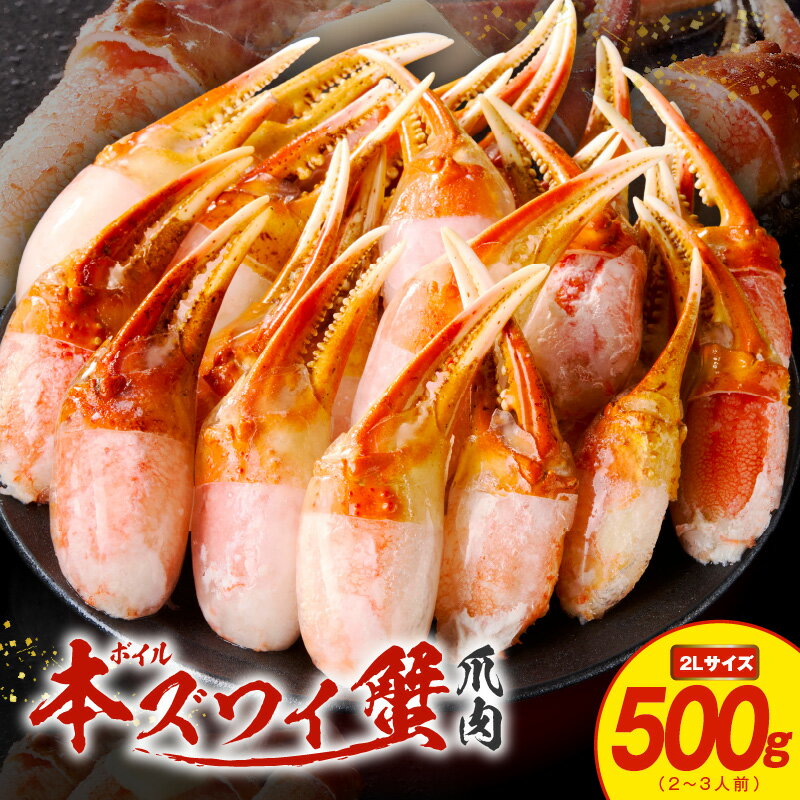 【ふるさと納税】蟹 爪肉 500g ボイル 本ズワイ蟹 カット済み 2〜3人前 かに爪 ジューシー プリプリ ズワイガニ 旨み 甘み 簡単 食べや..
