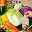 【ふるさと納税】旬の新鮮 野菜セット 選べる 内容量 定期便 毎月配送 おまかせ ピクルスの素付き ファミリー向け 泉州野菜 旬の野菜 季節の野菜 詰め合わせ 野菜 国産 新鮮 最短 翌日発送 5営業日 大阪府 泉佐野市 送料無料 いずみピクルス NSW