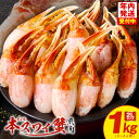 【ふるさと納税】ボイル 本ズワイ蟹 爪 1kg カット 済み 2L サイズ (3-4人前) むき身 かに鍋 しゃぶしゃぶ 焼きガニ バター焼き 簡単 ジューシー...