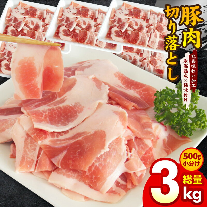 【ふるさと納税】豚肉切り落とし 3kg 500g×6P 氷温熟成×極味付け 小分け 普段使い 野菜炒め 訳あり 部位不揃い 氷温熟成豚 豚肉 熟成肉 氷温熟成 作り方 ふるさと納税オリジナル 限定 お取り寄せ グルメ 大阪府 泉佐野市 送料無料 肉の泉佐野