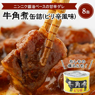 【ふるさと納税】牛角煮缶詰(ピリ辛風味) 8缶【1154266】