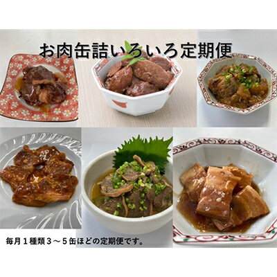 [発送月固定定期便]お肉のいろいろ缶詰定期便全12回