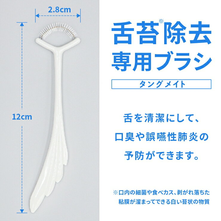 【ふるさと納税】[口臭ケア・口臭予防に] 舌ブラシ タングメイト2本 (360極細毛のねじりブラシ)〈日本製〉｜舌磨き 口臭予防 口臭ケア お口の健康 口内の清潔 誤嚥性肺炎予防 [0732]