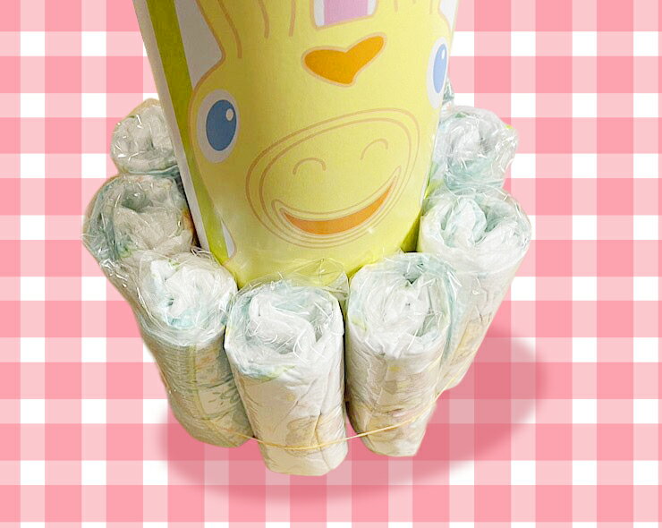 【ふるさと納税】ご出産内祝い品 おむつケーキ (女の子用)｜オムツ オムツケーキ プレゼント ギフト お祝い 出産祝い [0944]