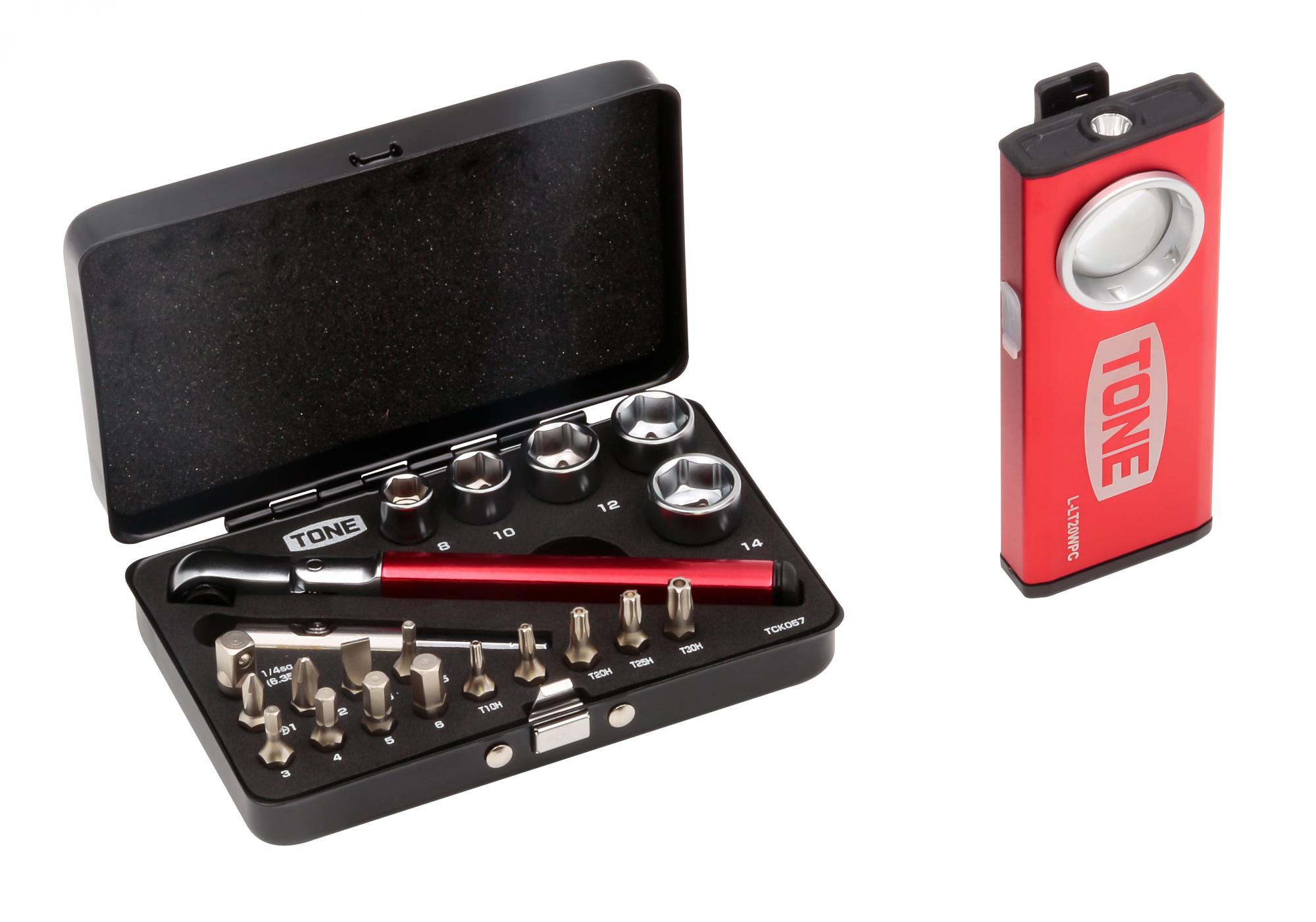 TONE トネ ソケットビットLEDセット A-SBRLTS 工具 TONE トネ 15001-40000946|トルクレンチ デジタル 工具 整備士 自動車 バイク DIY 日本製 メンテナンス